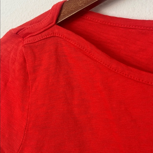 J. CREW Orange Long Sleeve Boatneck Artist T - Picture 3 of 4